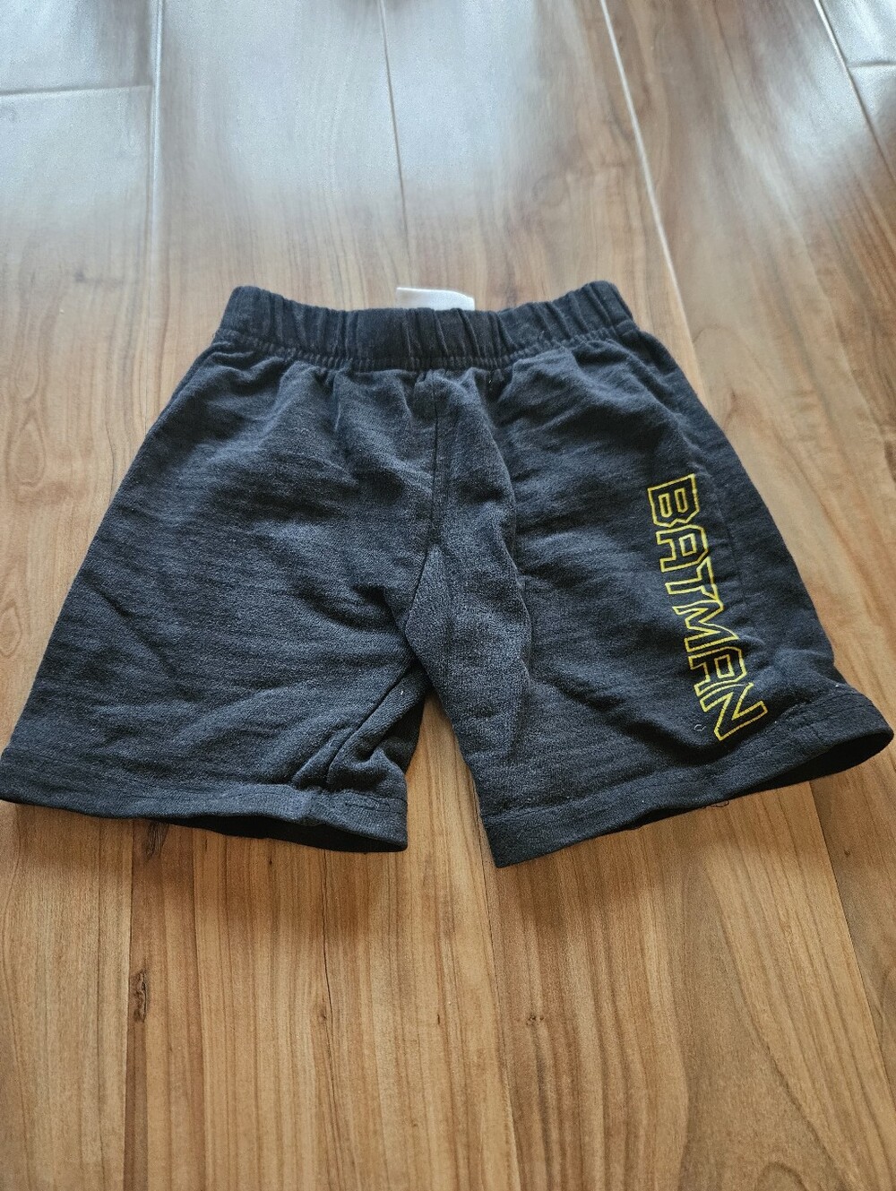 Batman Boys Dark Gray Shorts with Yellow Logo 3t